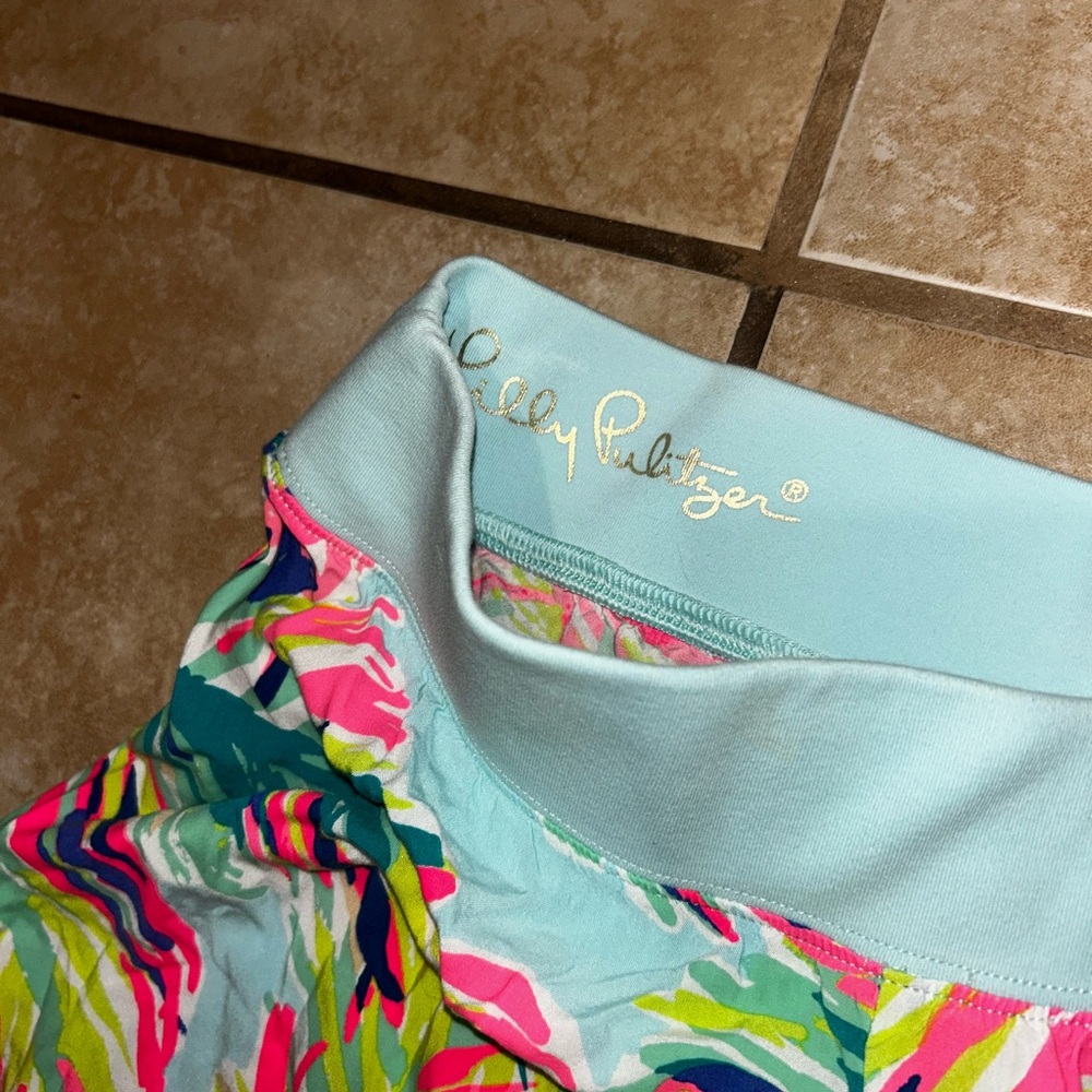 Lilly Pulitzer Seaside Beach Pant Multi-Color Island Time Sz XS Palms - Picture 4 of 7